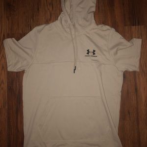 Under Armour tan cut-off hoodie